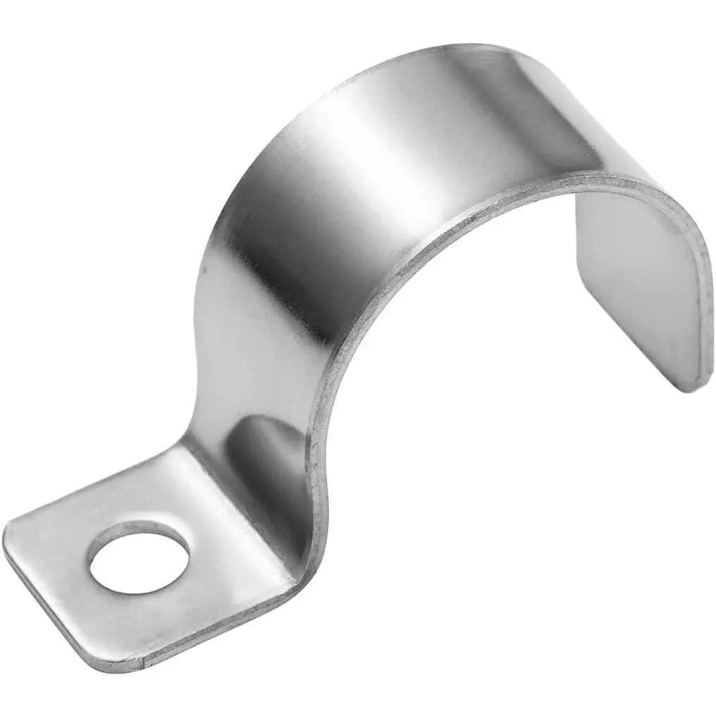 25 Pcs 304 Stainless Steel Conduit Pipe Clamps - 1-Hole Mount P-Type Brackets, Heavy-Duty Unilateral Clips for Tube/Wire Hold, OD 3/4" Tube or Wire Cord Installation