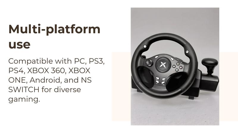 The gaming steering wheel is suitable for multiple platforms Game Console Accessories