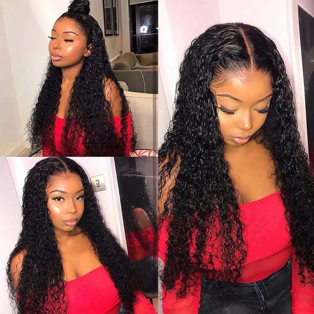 Deep Wave Hair Bundles Deep Curly Hair 1/3/4 Bundles On Sale Brazilian Human Hair Bundles Natural Black Hair Weave Extensions