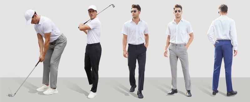 Alimens&Gentle Men's Stretch Dress Pants No Iron Golf Pants Expandable Waist Flat Front Business Casual Pants Formal Black Alimens&Gentle Men's Stretch Dress Pants No Iron Golf Pants Expandable Waist Flat Front Business Casual Pants Formal Black