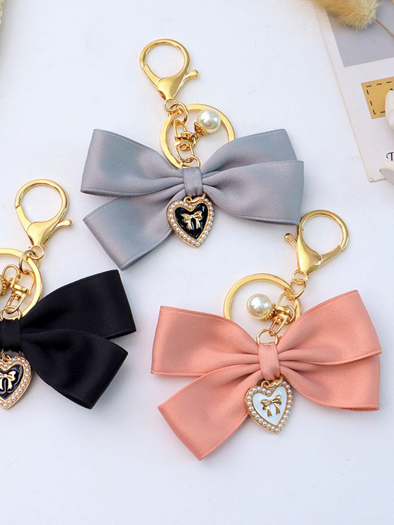 Women's Elegant Bowknot Design Bag Charm, Cute Trendy Bag Keychain, Fashionable Bag Decoration for Women Daily & Car Key Decor