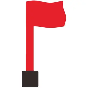 Mailbox Replacement Flag Kit Red Flag for Mailbox Universal Replacement with Double Sided Sticky Pads