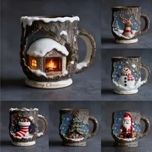 Crossover Christmas Theme Mug Collection, Festive Holiday Drinkware Set, Perfect Gift for Seasonal Celebrations & Home Use