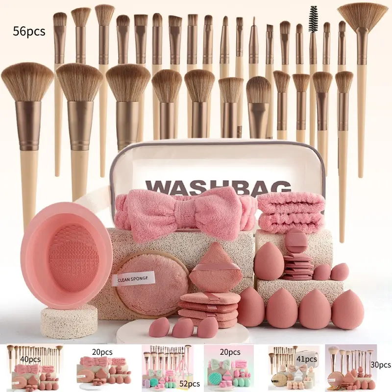 Ultimate Multi-Piece Beauty Tool Set, Makeup Tool Kit, Includes Makeup Brushes and Sponges, One-Stop Solution for Complete Makeup Application, Multifunctional Makeup Tools