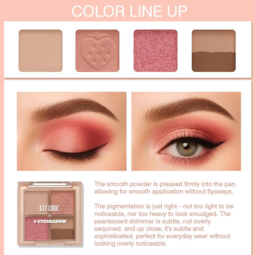 Four-Color Eyeshadow Palette for Daily Makeup, Commute Look, Wedding Makeup, High Pigmentation, Smooth Finish, Perfect for All Occasions