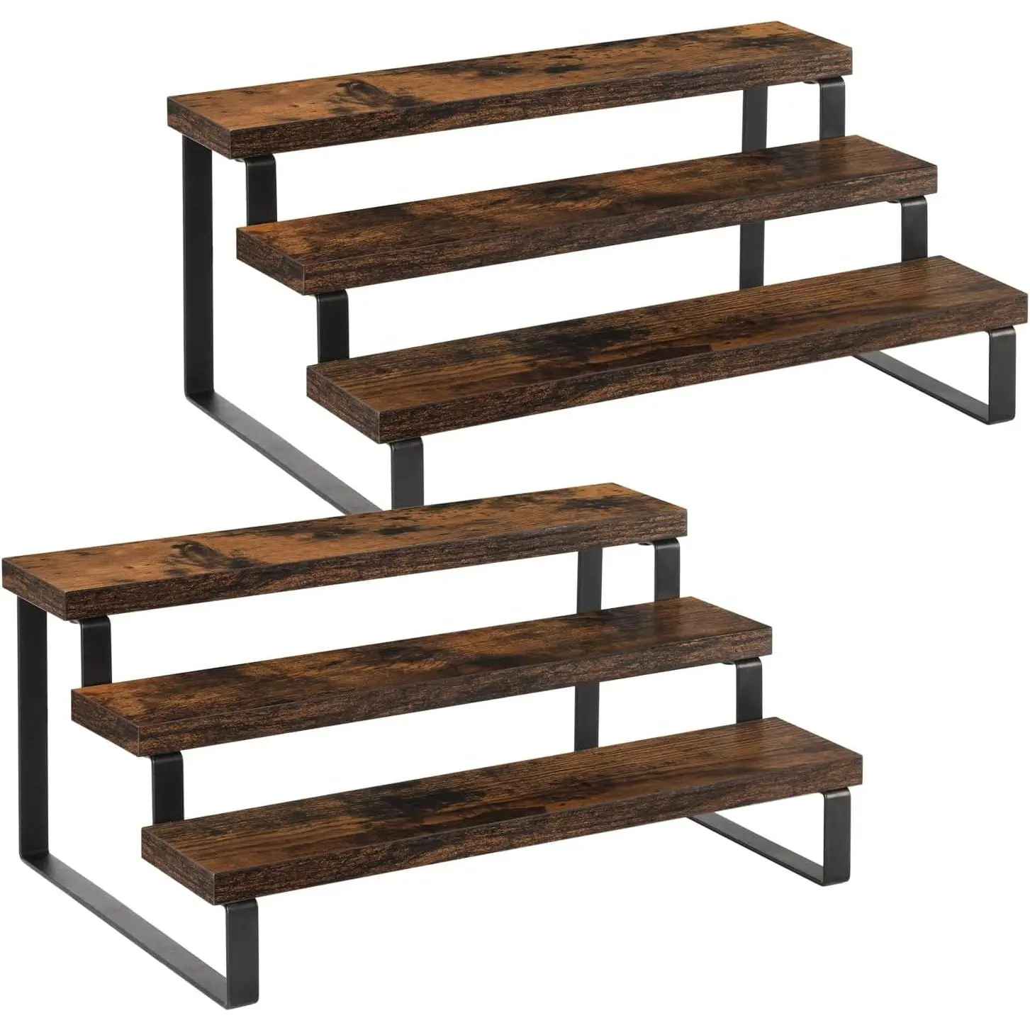 3 Tier,2 Pack,Brown