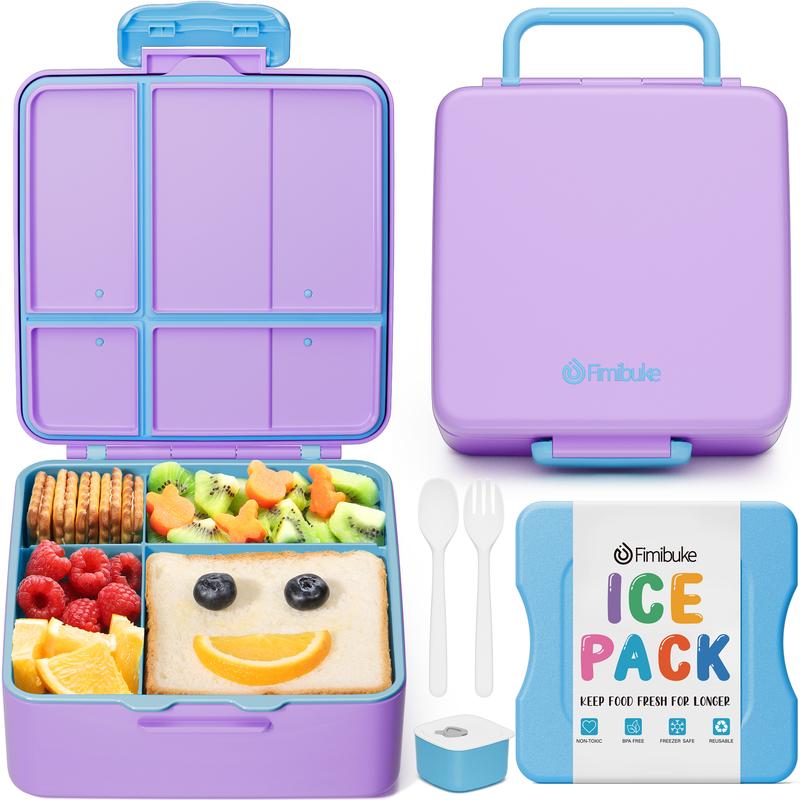 Product Introduction of Fimibuke Chill Bento Box – Leak-Proof Lunch Box with Ice Pack, BPA-Free 4-Compartment Food Container with Utensils, Microwave & Dishwasher Safe, for School, Work, or On-the-Go 8