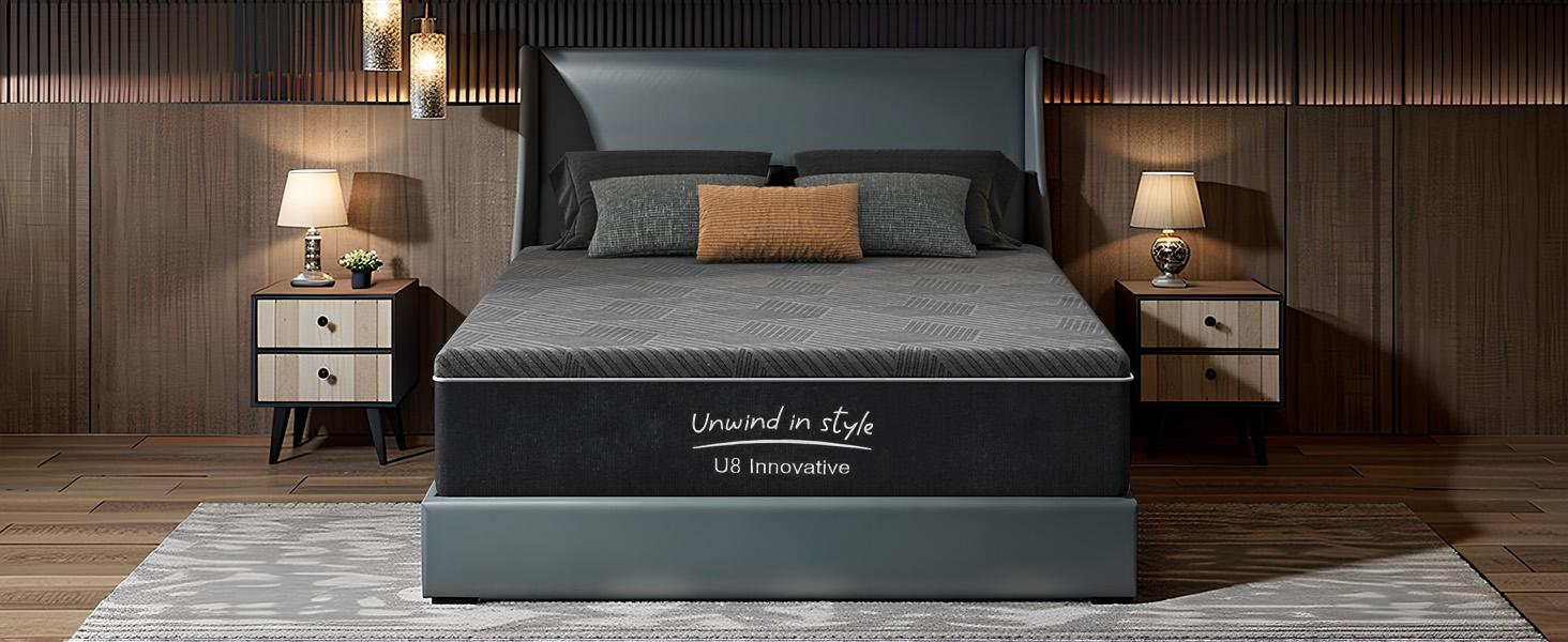 DlandHome10"12"14" Twin, Full, Queen, King Multi - layer structural design，Bamboo charcoal & silicone memory foam，Ergonomic design，Foam mattress，Easy to install，CertiPUR - US certified