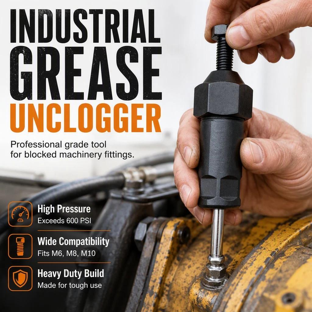 Heavy duty grease fitting cleaner tool