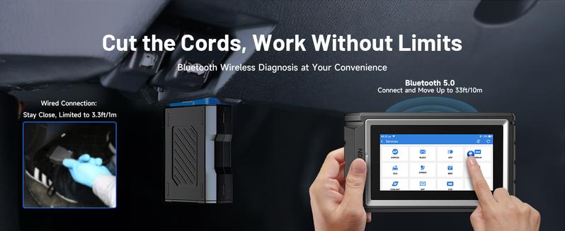 TOPDON AD800BT  V2.0 Bi-Directional Control Full Systems Diagnostic Tool for All Vehicles, Automotive Diagnostic Scanner for Car, 28+ Services, FCA AutoAuth, CANFD