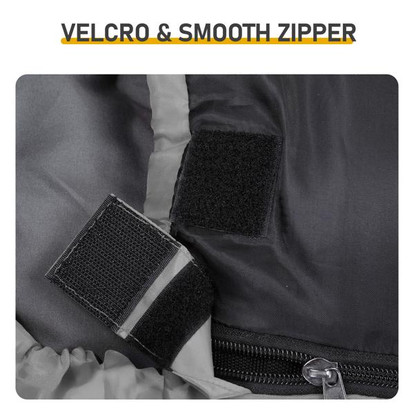 Lightweight Sleeping Bag for Backpacking, Hiking, Waterproof Compact Envelope Sleeping Bag for Cold & Warm Weather, Gray