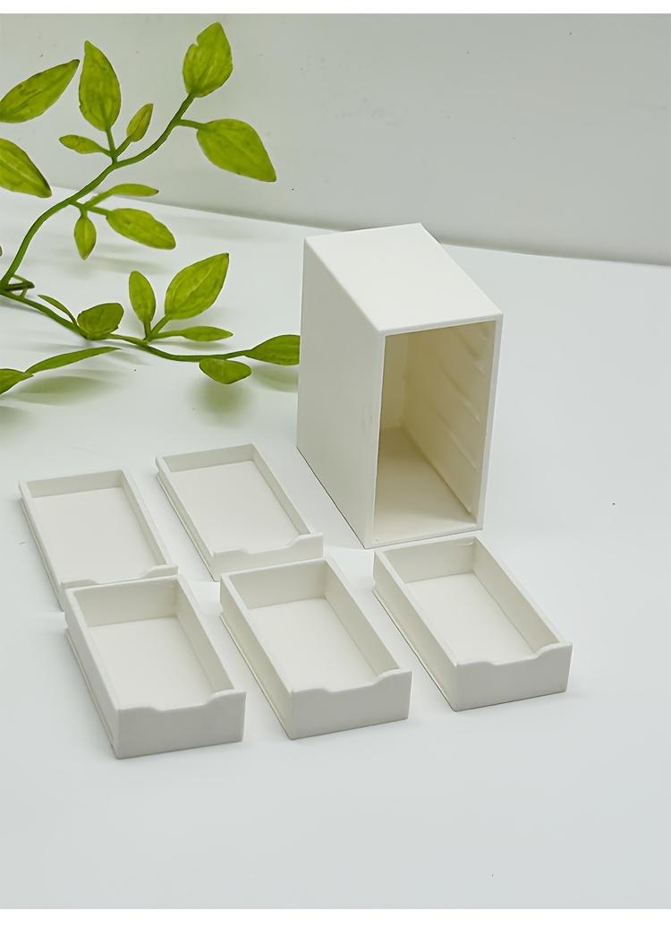 1:12 dollhouse miniature five-drawer cabinet model, made of PLA material, with openable drawers and small cabinet, jewelry storage box, dollhouse decorative furniture cabinet, souvenir, holiday/birthday gift