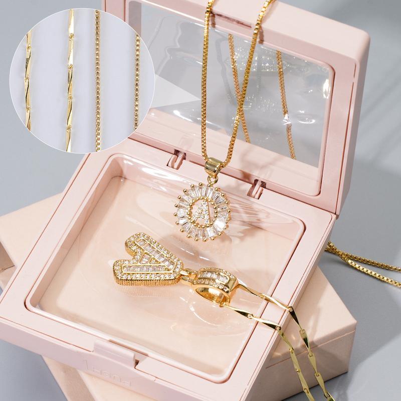 [B2]2 Count initial Letter Necklace Set with Zirconia Stones |   Golden/Silver Bubble  Necklaces for Women |   Iced Out  Necklace For Men |   Anniversary Gift |    Letter Alphabet Necklace Zircon Stone pendant necklace initial zirconia stone dealsforyouda