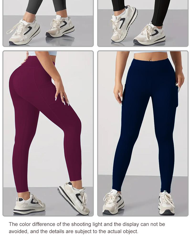 4-Pack Plus Size Sports Leggings For Women, High-Waisted Cropped Yoga Pants With Pockets, Fitness Running Compression Tights Gym Outfits Stylish Activewear leggings women flareleggings leggings pockets 4-Pack Plus Size Sports Leggings For Women, High-Waisted Cropped Yoga Pants With Pockets, Fitness Running Compression Tights Gym Outfits Stylish Activewear leggings women flareleggings leggings pockets