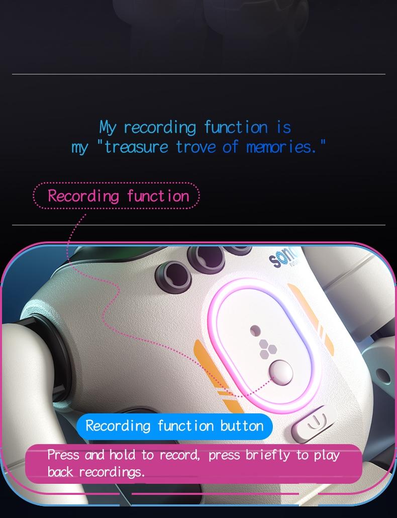 Bionic Joint Smart Robot, Realistic Robot, Intelligent Programming Language Recording Gesture Control, Multifunction Walks Slides Sings Dances Emotion Toy Ai Gift