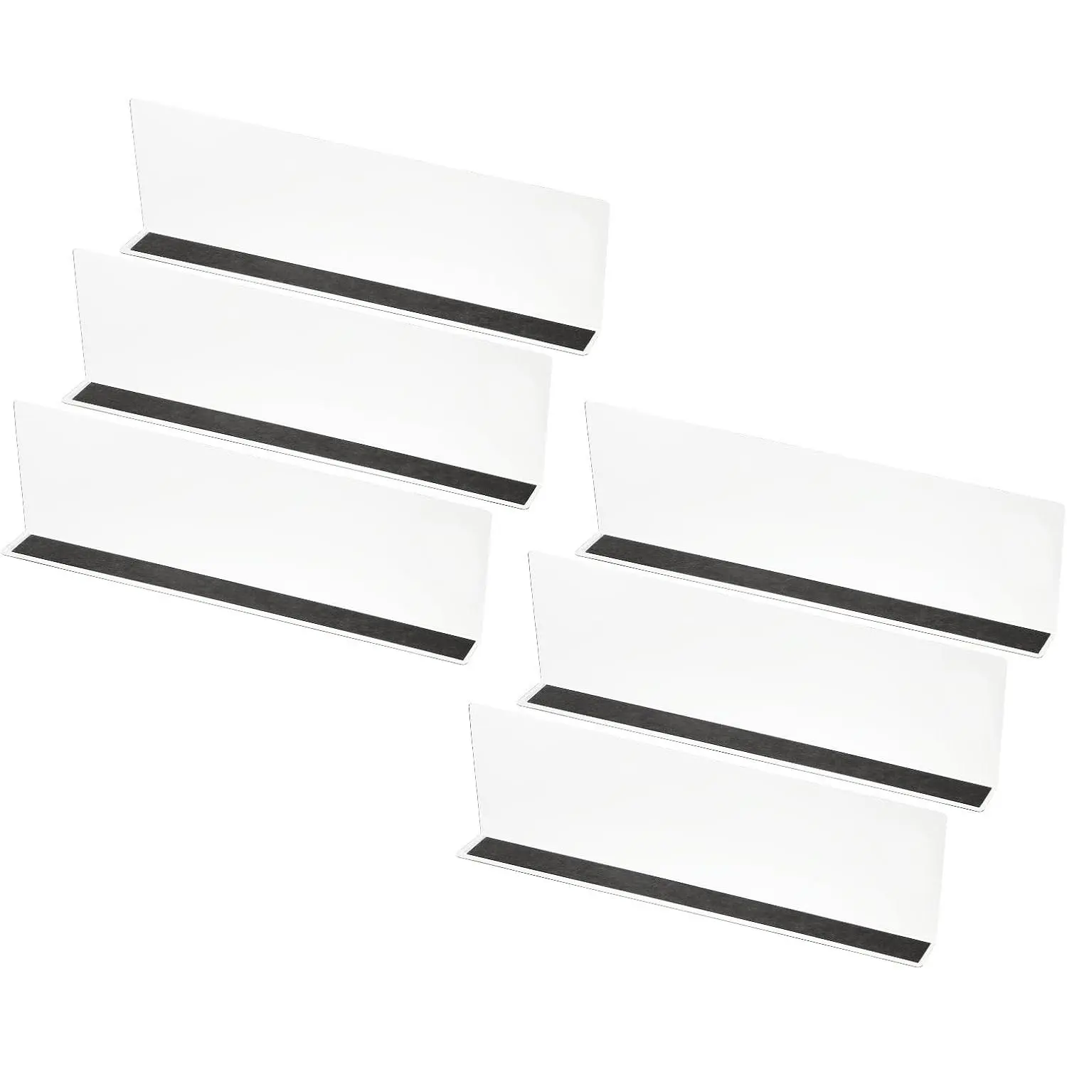12 Pack Shelf Dividers for Closet Organization, 15.7x1.57x4.7 Acrylic Magnetic Closets Separator Kitchen Cabinet Shelves Under Bed Blocker for Bedroom Kitchen Office, Clear
