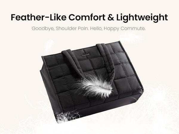 【Valentine's Day Gift】LOVEVOOK Quilted Colorblock Tote Bag for Women – Lightweight Padded Handbag , Large Everyday Work & Travel Tote, Fits Laptop/Tablet, Water Bottle Pocket, Comfortable Shoulder Handles, Stylish Commuter Purse TikTokShopJumpstartSale