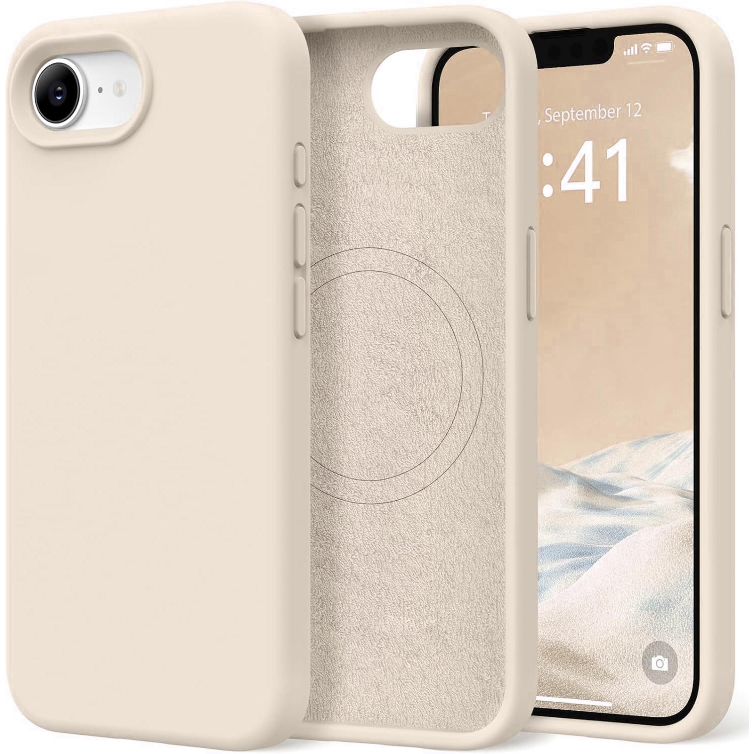 Magnetic for iPhone 17E 16E Case, Compatible with MagSafe, [Soft Anti-Scratch Microfiber Lining] Slim Silicone Shockproof Protective Phone Case for iPhone 16E 17E 6.1" Cover Casing