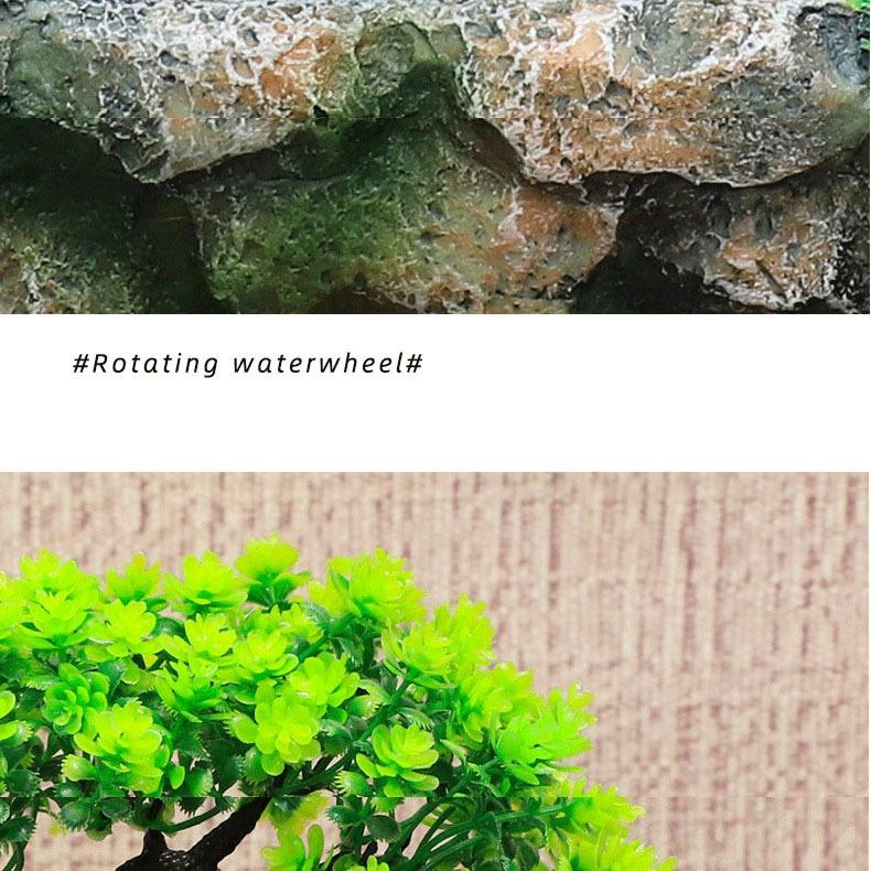 The Creative Cycle Water Flow Desk Ornament is a resin sculpture inspired by miniature natural landscapes, featuring an integrated small water pump to achieve a continuous water circulation flow