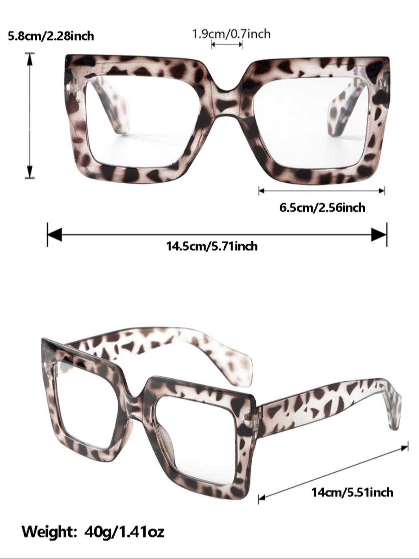 Unisex Fashionable Leopard Pattern Eyeglasses, Stylish Square Frames, Trendy Casual Eyeglasses for Everyday Use, Fashion Accessories for Outdoor Activities, High Quality Eyewear, Classic Fashion Glasses