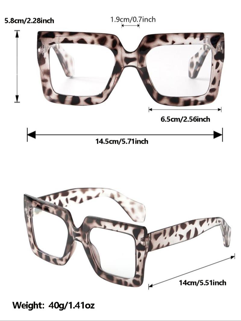 Unisex Fashionable Leopard Pattern Eyeglasses, Trendy Casual Eyeglasses for Everyday Use, Fashion Accessories for Outdoor Activities, Fashionable Frames Glasses