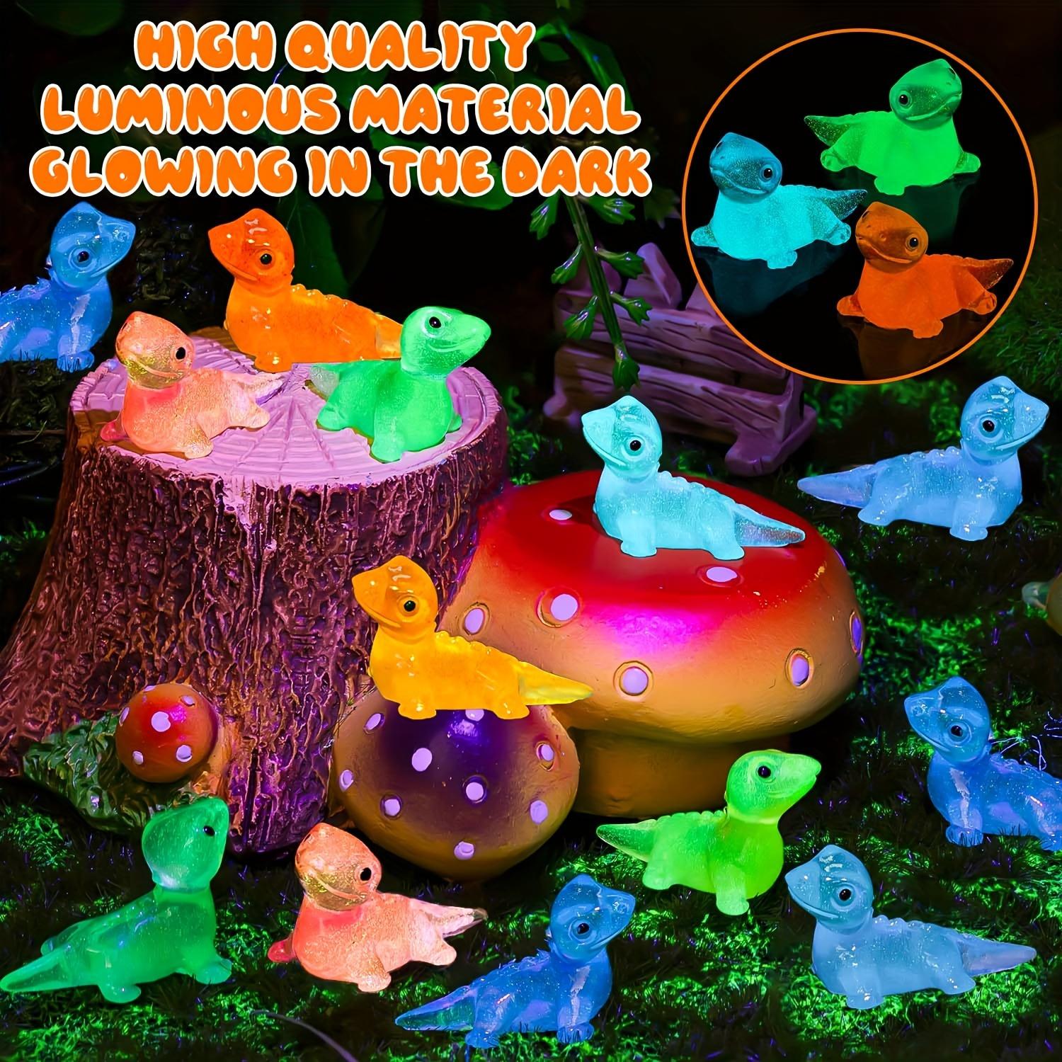 50/100pcs Glow-In-The-Dark Mini Resin Lizard Figurines, Cute Animal Design Semi-Transparent Lizard Statues, Animal Resin Models for DIY Crafts, Landscaping, Potted Plants, Decorative Figurines