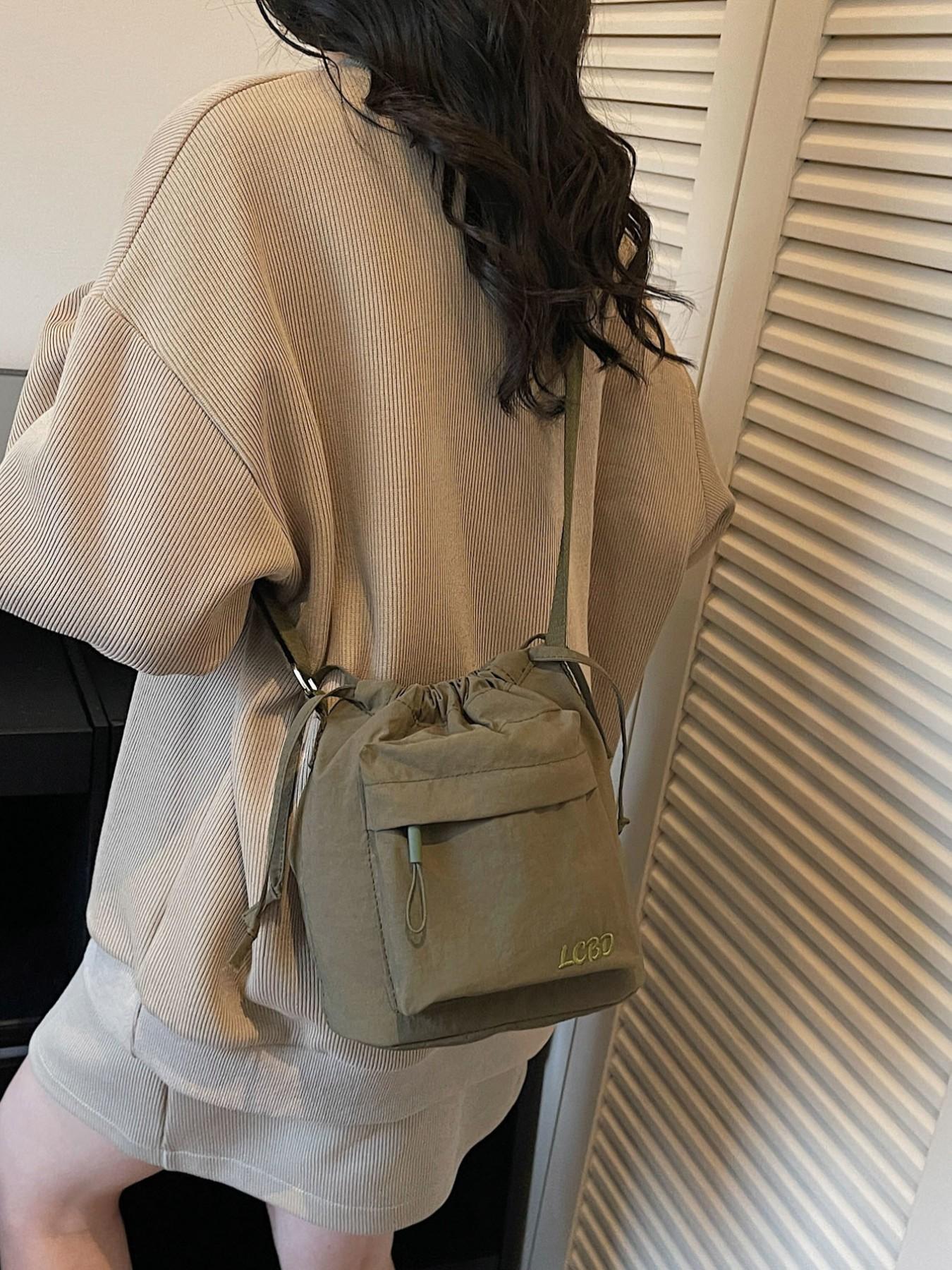 Women's Solid Color Zipper Closure Crossbody Bag, Fashion Versatile Cloth Bag, Everyday Crossbody Bag, Perfect for Daily Use and Travel, Women's Stylish Accessory