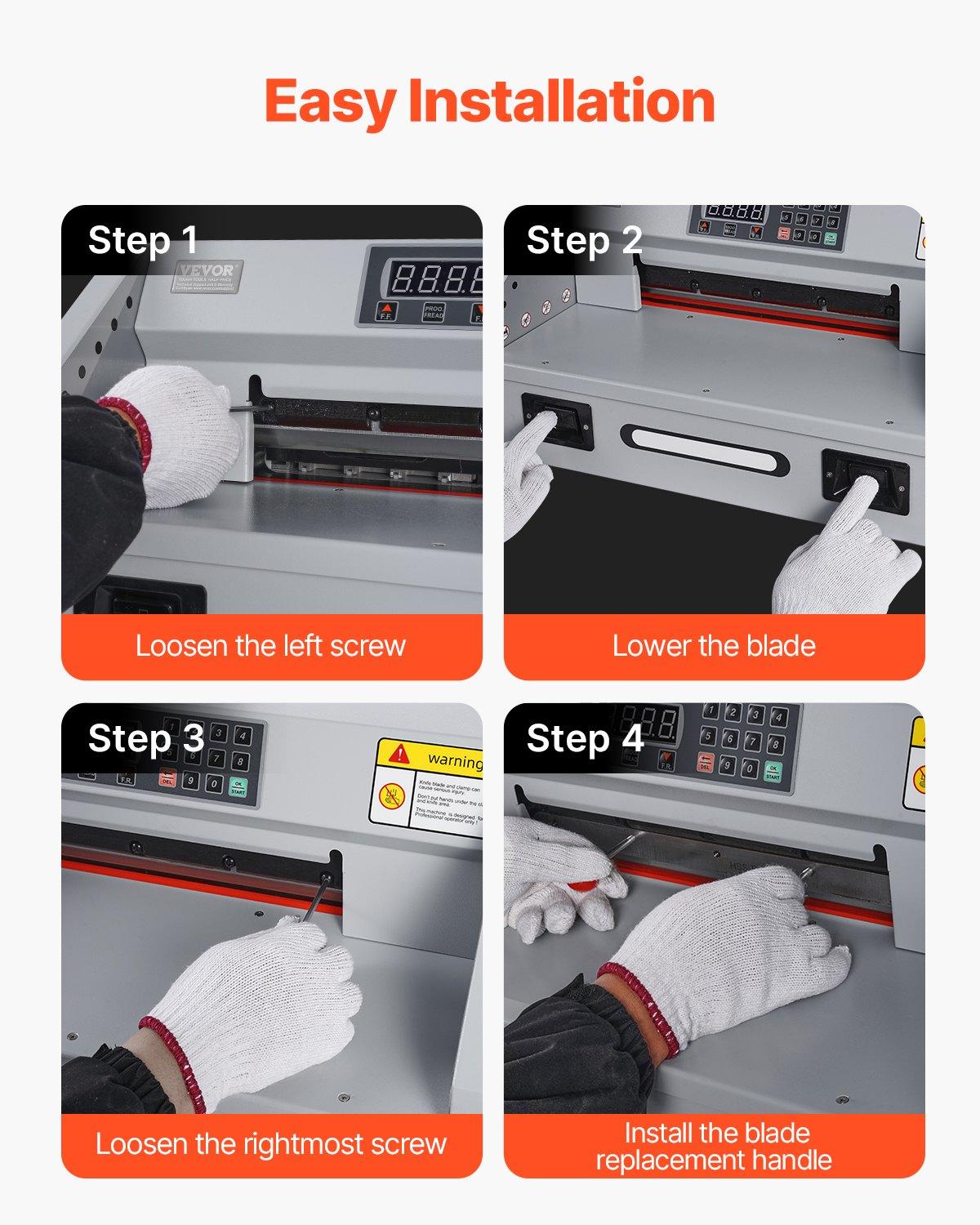 VEVOR Paper Cutter Blade, Heavy Duty Steel Blade Replacement Suitable for Professional Cutter E330D/E330S, Paper Trimmer Machine Spare Blade, 585x 44x 6 mm