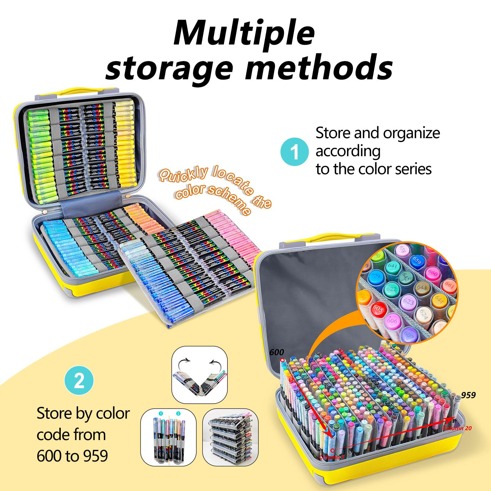 408 Color Liquid Soft Tip Acrylic Markers, Art Marker Set, Student Use Non-Bleeding Layerable Watercolor Pens, High-Quality Art Supplies for DIY Painting, Coloring Supplies, Art School Supplies