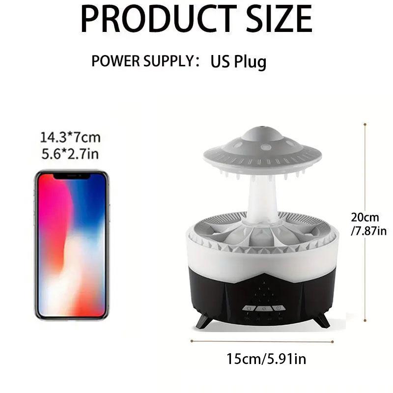 1 piece of raindrop night light aromatherapy machine, colorful atmosphere decorative light, raindrop table lamp diffuser, Fragrance Aroma Humidifier, remote control, atomization mode, timer design, suitable for home living room bedroom, office desktop