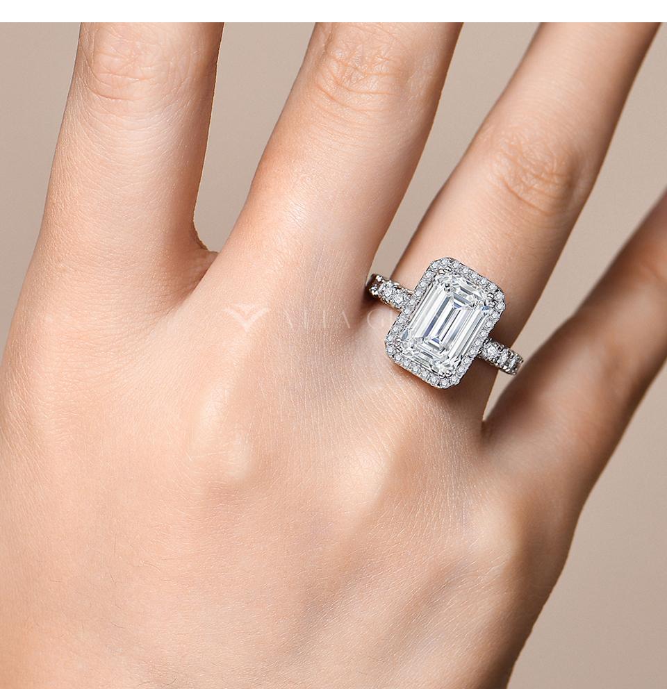 12*8mm D VVS1 Color Synthetic Moissanite Ring for Women Engagement Wedding Party Fine Jewelry Gift R176