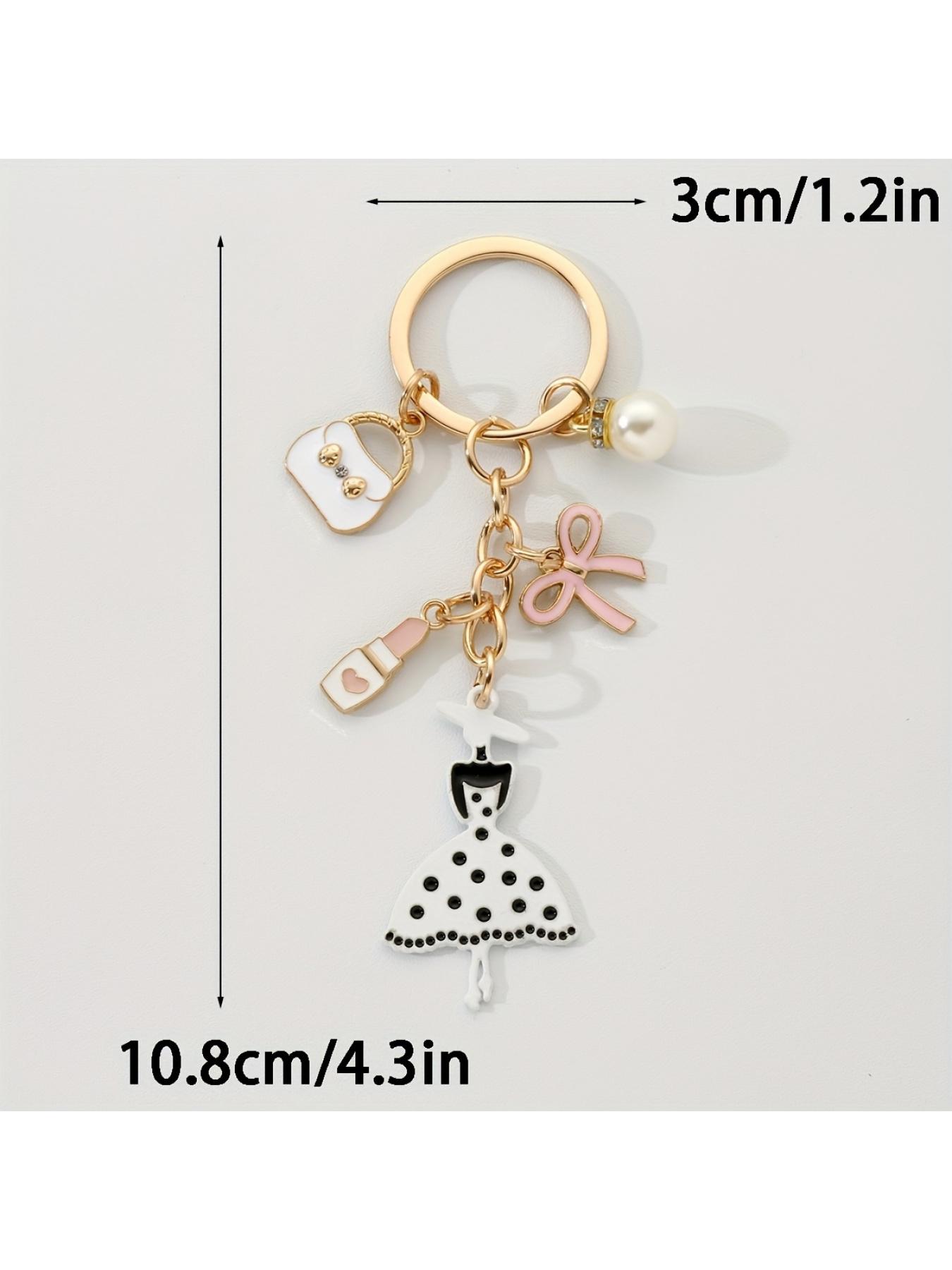 1pc, Modern Lipstick Bag, Keychain, Cute Retro Keychain, Ring, Wallet Bag, Backpack, Charming Earplugs, Box Lid Additions