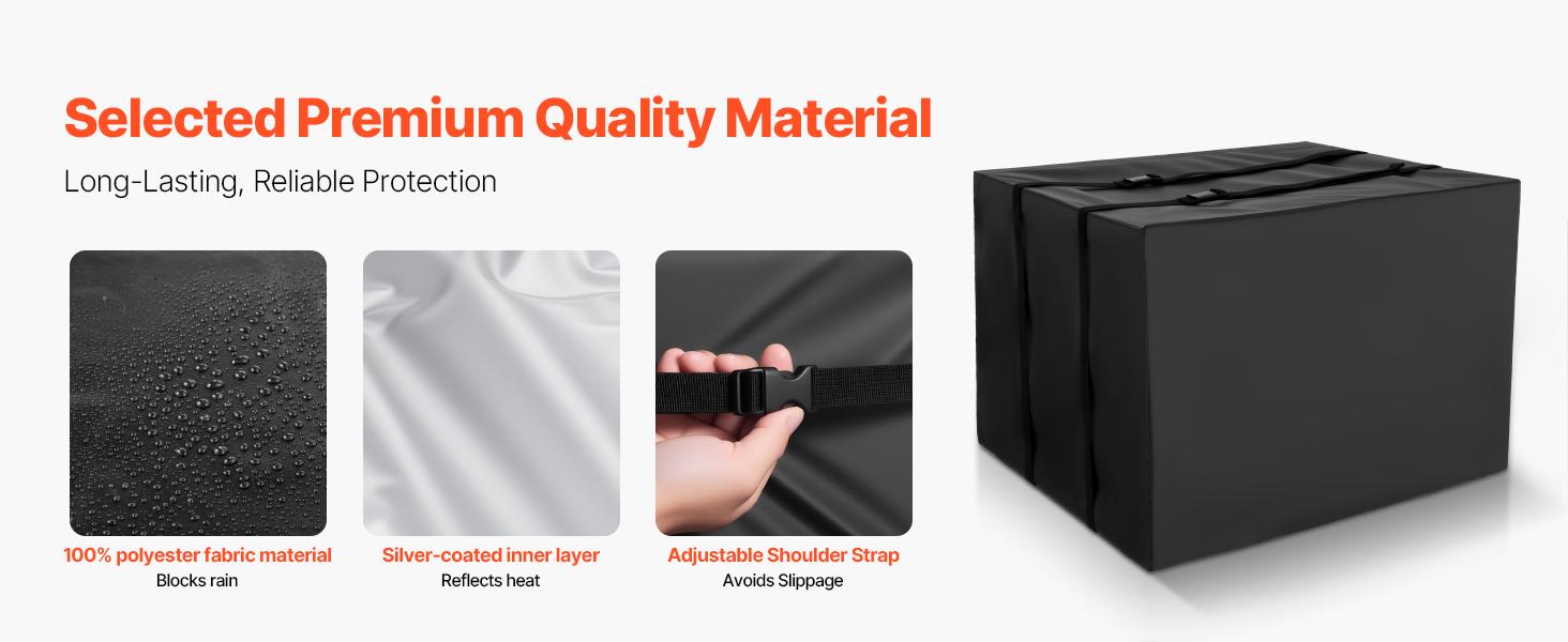 VEVOR Air Conditioner Cover, 20.87x 15.75x 14.96 inch Ac Cover for Air Conditioning Unit, Double-Layer, Waterproof Polyester Fabric, Adjustable Shoulder Strap, Universal Size for Outdoor Outside