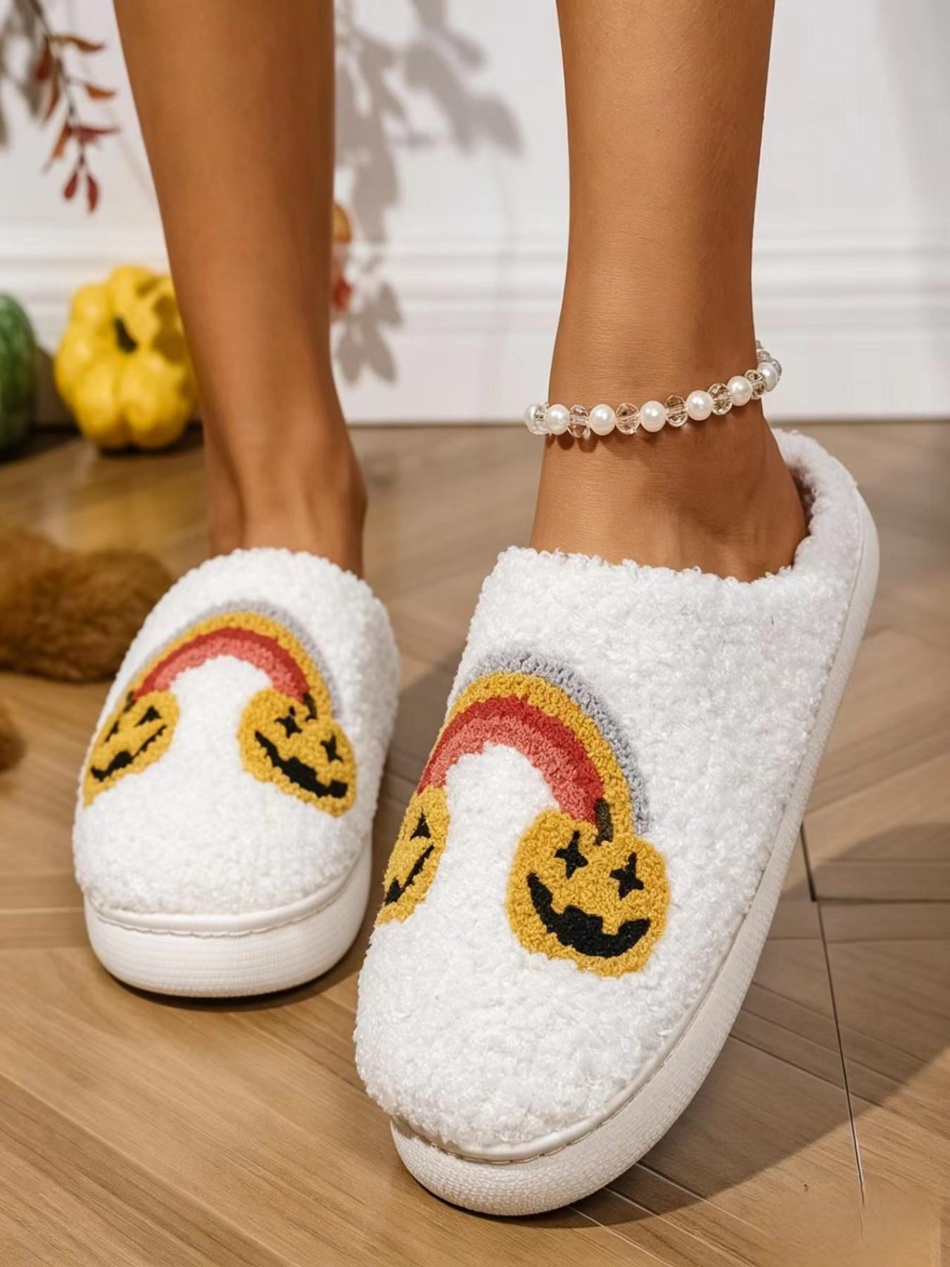 Women's Teddy Bear Dog Slippers, Fall & Winter Warm Cotton Slippers, Non-Slip Rubber Sole, Casual Indoor Footwear, Fashionable Design