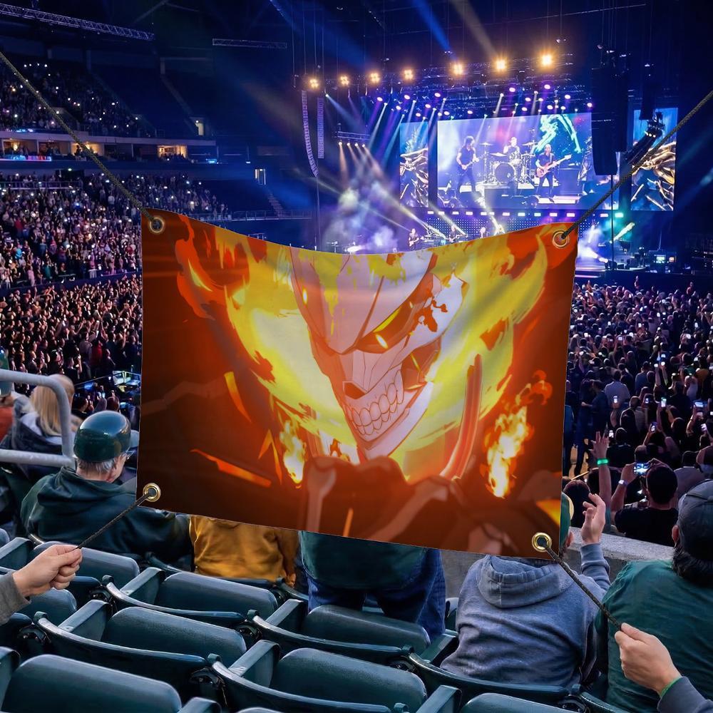 G-Ghost Rider MOVIE Flags Multi Size Atmosphere Flag, Cheerleading Hand Pulled Banner, Portable Outdoor Event Flag & Wall Decor for Sports, Parties, Home and Room Decoration