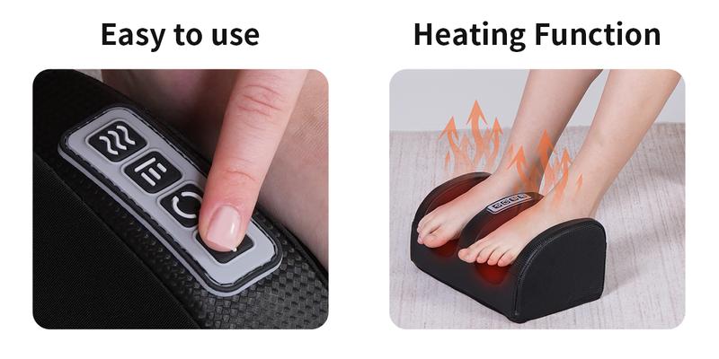 Shiatsu Foot Massager Machine with Heat, Foot and Calf Massager with Massage Roller, Deep Tissue Massager for Foot Massage and Calf Massage, Gifts for Mom & Dad Portable Pain Relief Massagetool