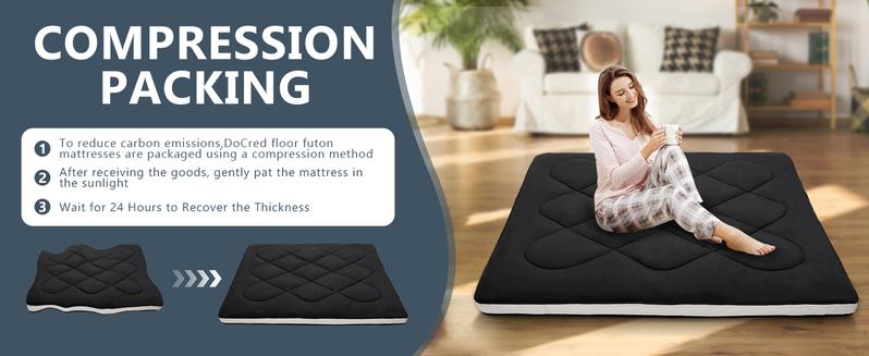 SLSY Japanese Futon Floor Mattress Floor Mattress Pad, Foldable Tatami Mat Portable Dormitory Sleeping Pad,Roll Up Floor Lounger Bed for Adult Child Twin/Full/Queen Home Decor Household