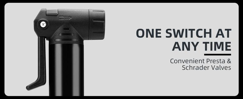 ROCKBROS Mini Bike Pump Presta Schrader 80PSI Portable Bicycle Tire Pump with Multitool,Bike Tool Kit Aluminum Alloy Frame Pump for Road & MTB Bike