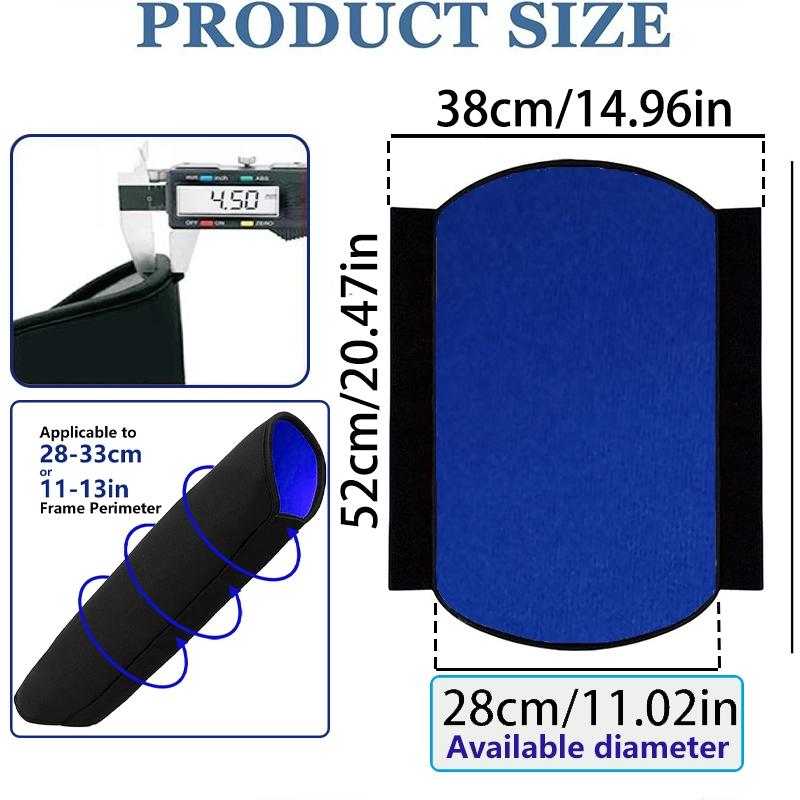 Electric Bicycle Battery Protection Cover, Shockproof Insulation Hood, Fits Frame Circumference 11-13 Inches, Durable Neoprene Rubber Material