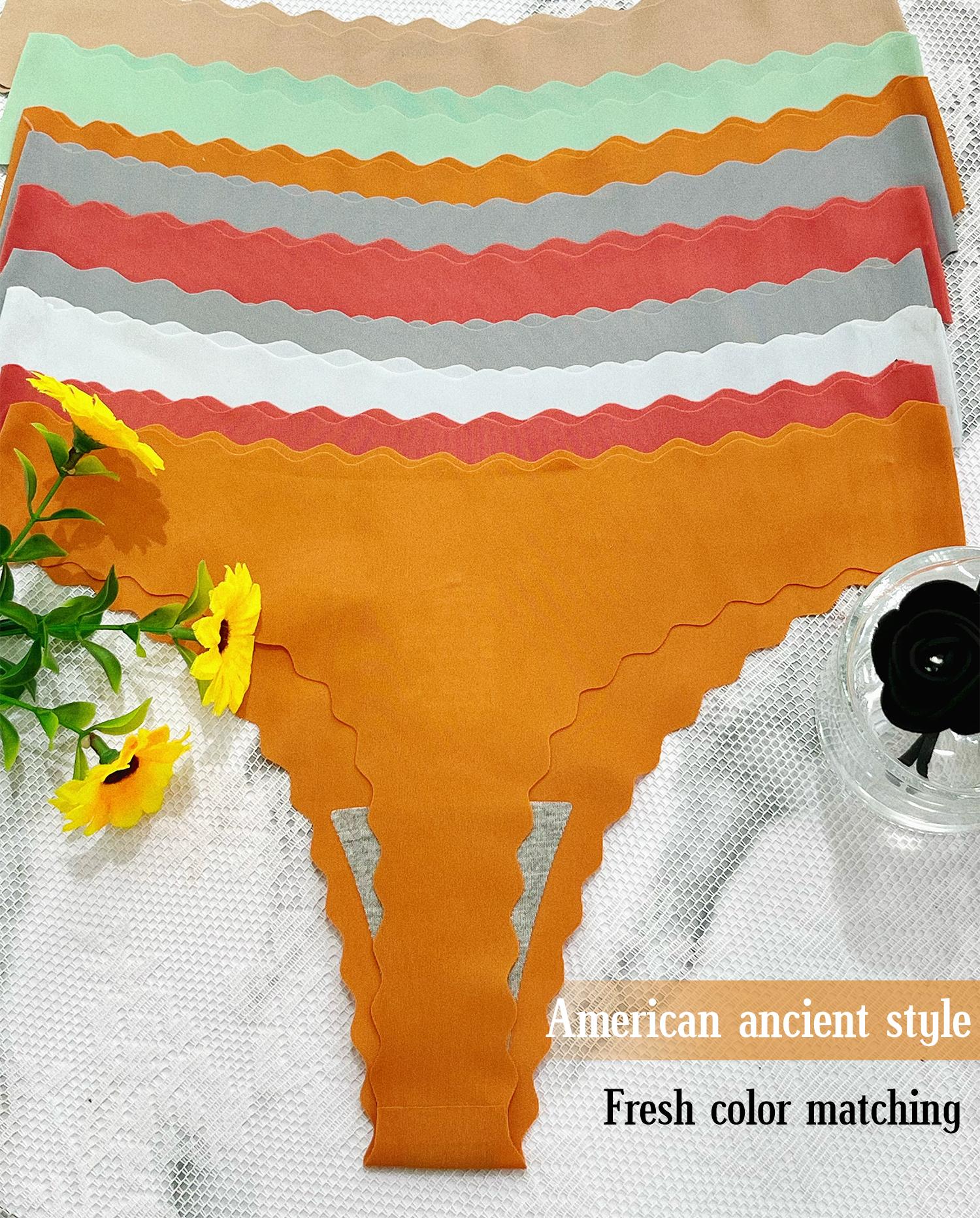 seamless panties, a summer must. In 10 colors likeblack, leopard print. 3D cut, fan edges, durable. Soft,icybreathable. Fit for dates & parties.M-XXL. Womenswear Comfort underwear thongs women's underwear collection