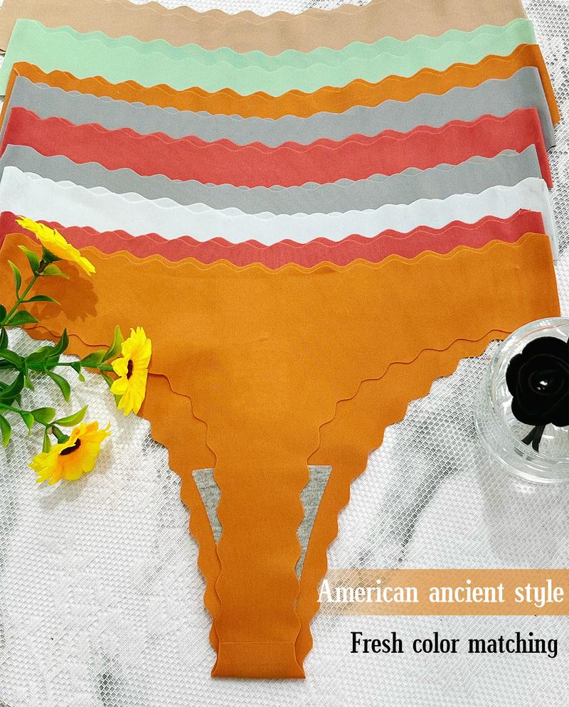 seamless panties, a summer must. In 10 colors likeblack, leopard print. 3D cut, fan edges, durable. Soft,icybreathable. Fit for dates & parties.M-XXL. Womenswear Comfort underwear thongs women's underwear collection