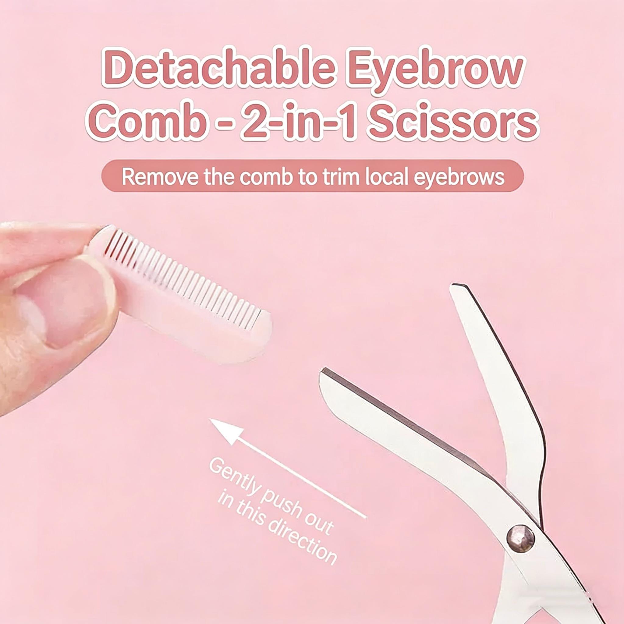 3pcs/lot Hot Selling Eyebrow Razor and Precision Eyebrow Scissors Grooming Kit, Safety Micro-Blade Razor, Stainless Steel Blades, Makeup Tool, Precision Grooming Kit