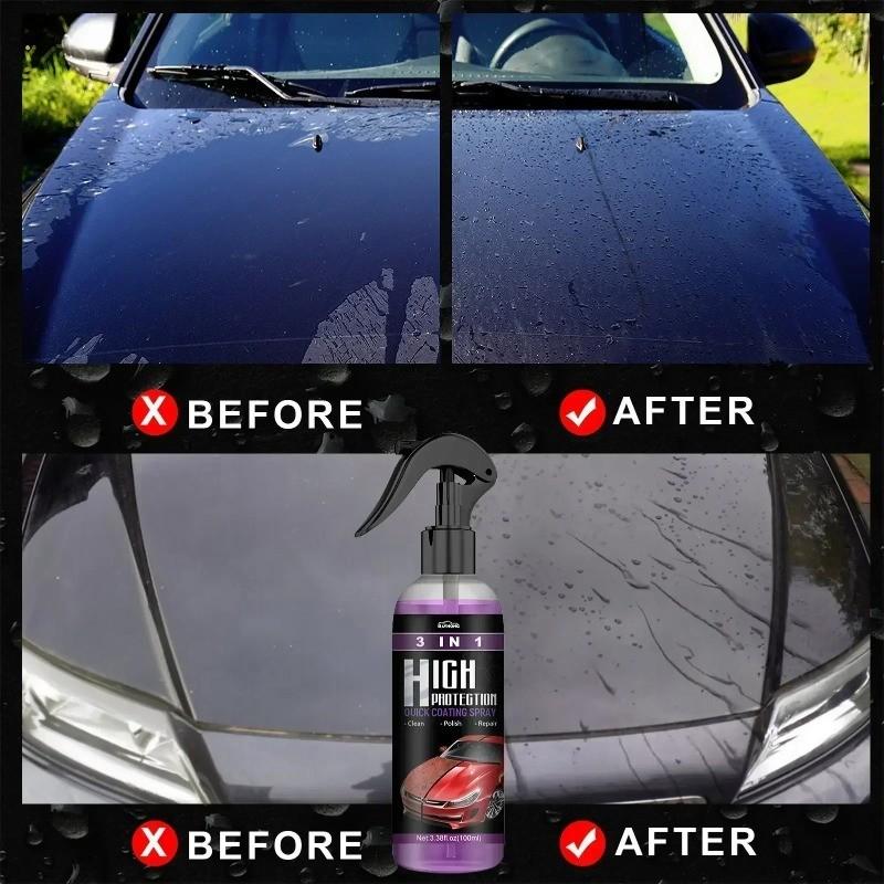 3 In 1 Car Ceramic Coating Spray 100ml Polishing Spraying Wax Polishing Paint Coating Agent Body Compound Scratch Repair