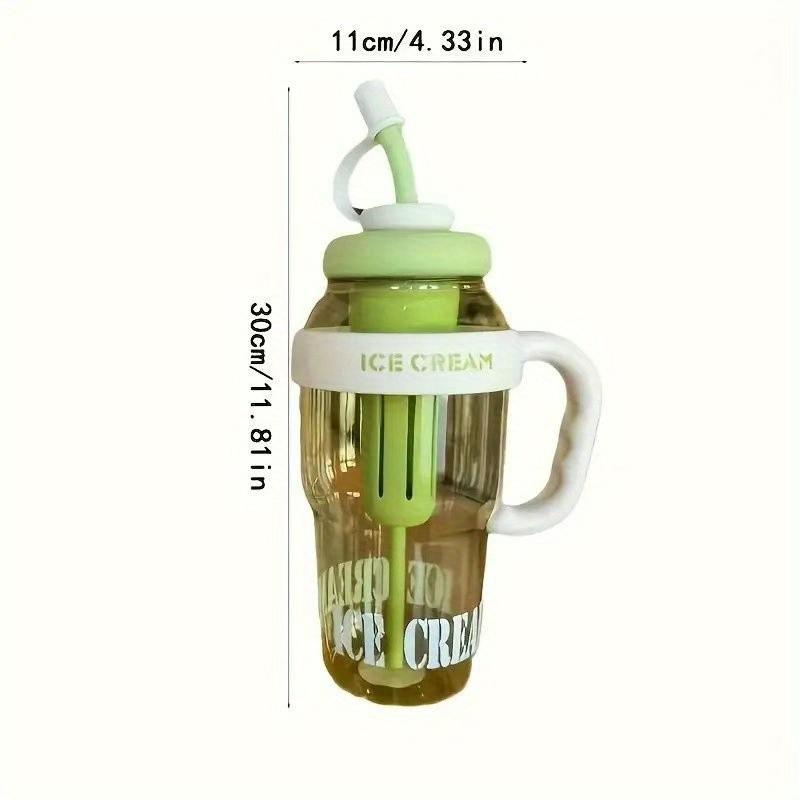 1300ML Large Capacity Portable Reusable Straw Cup, Detachable Tea Strainer, Easy Flower & Fruit Tea Brewing, Ideal for Students, Office, Fitness, Outdoor Use, Water Bottles, Portable Sports Bottle