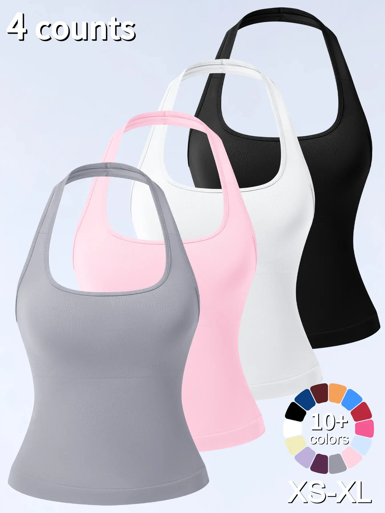 Black, white, pink, dark gray