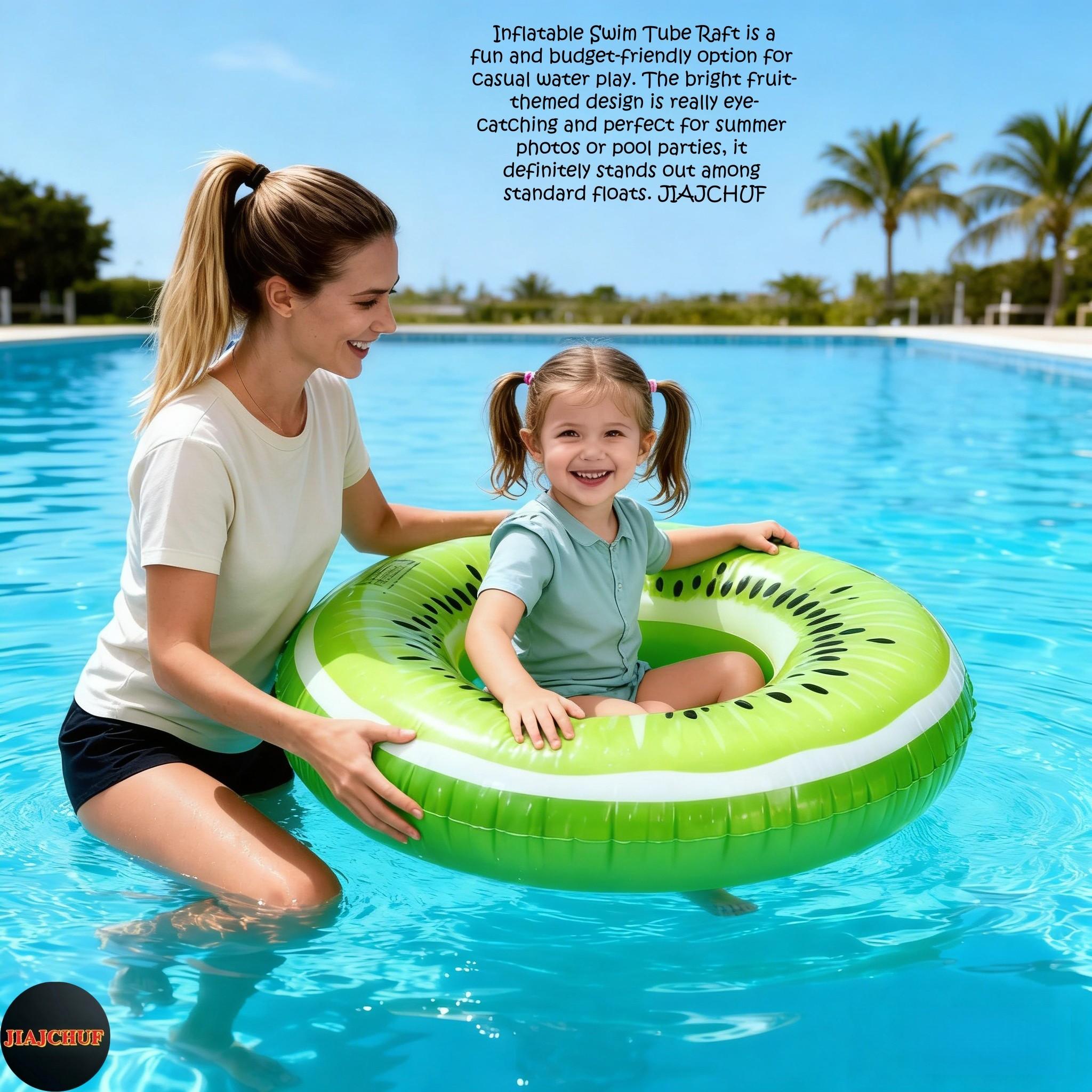 Vibrant Slice Inflatable Pool Float, Transparent Buoyancy Swim Ring for Summer Beach Photos, Kids & Teens Fun Swimming Tube, Portable Water Party Toy