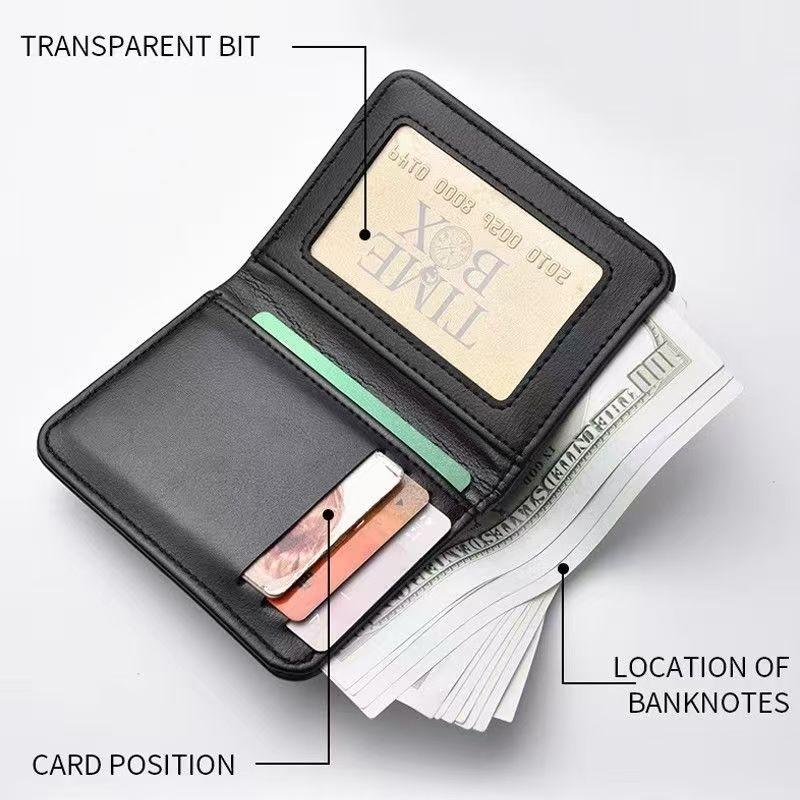 Fashion Minimalist Car Badge Wallet, Leather Mini Credit Card Case, Portable Small Wallet for Mazda All Models, Car Accessories
