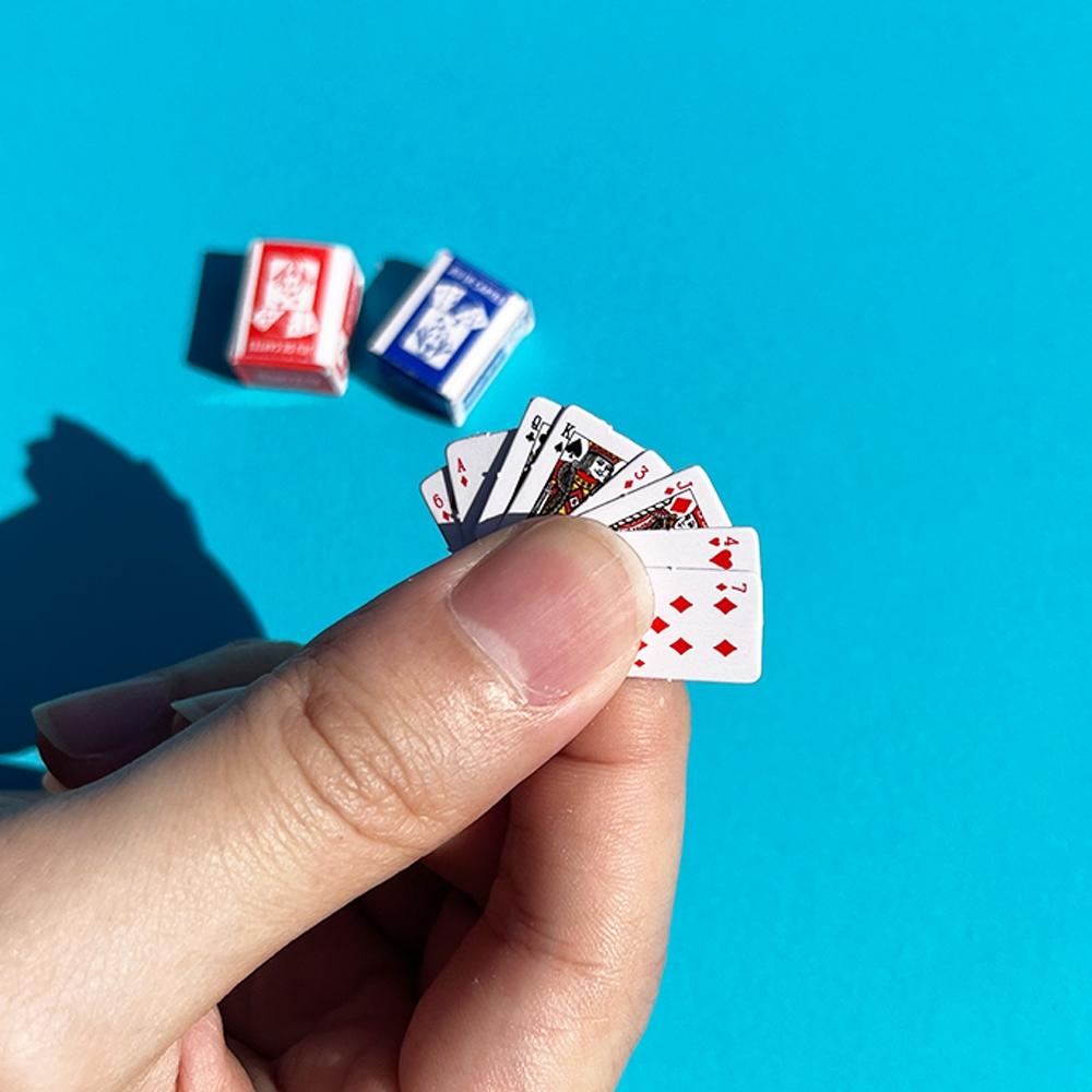2 Sets Mini Poker Deck, Compact and Fun, Ideal for Travel and Outdoor Leisure Activities, Perfect for Game Nights,54 Cards /Set Travel Game, Card Games