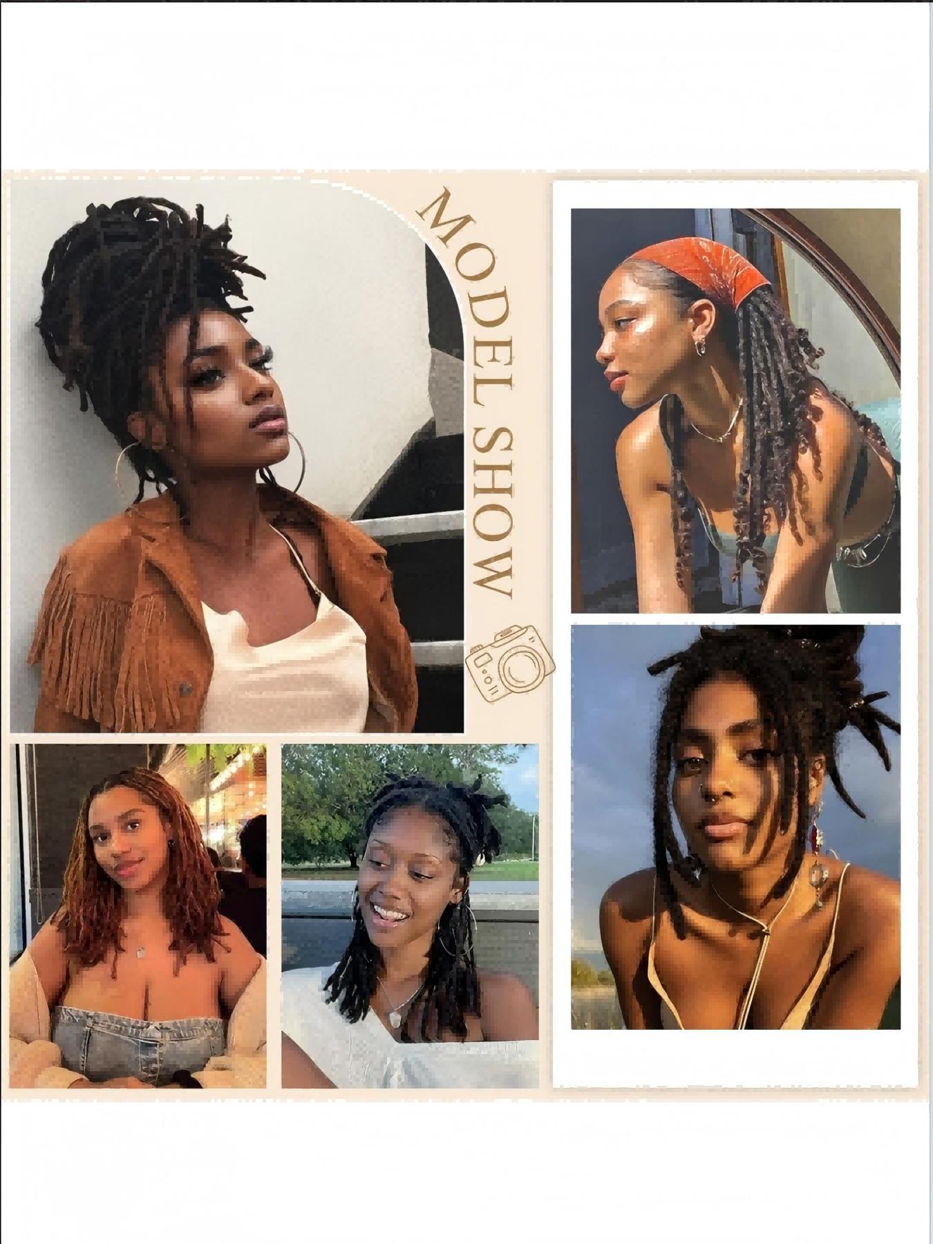Interlocking Loc Extensions Human Hair for Women Men Full Handmade Permanent Dreads Locs, 0.6cm Width 100% Human Hair Dreadlock Extensions, Soft Human Hair Dreads Extensions, Natural Black (4-16 inch 10-100 Strands, 1B 0.6cm)