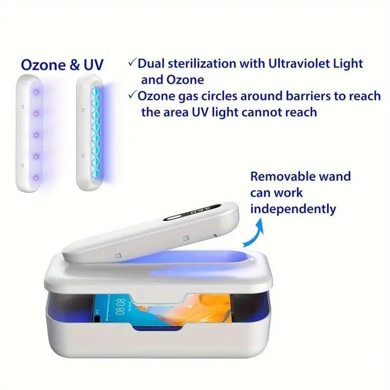 Portable UV Disinfector Box, Detachable UV Rod, Ideal for Phones, Cosmetics, Underwear, Compact and Lightweight, Essential Home Sanitizer